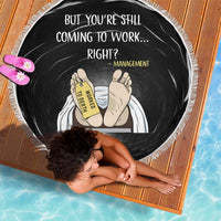Funny Workplace Meme Office Humor Manager Beach Blanket Employee Job Joke Worked to Death