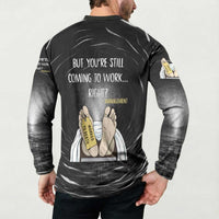 Funny Workplace Meme Office Humor Manager Button Sweatshirt Employee Job Joke Worked to Death