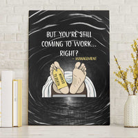 Funny Workplace Meme Office Humor Manager Canvas Wall Art Employee Job Joke Worked to Death