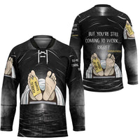 Funny Workplace Meme Office Humor Manager Hockey Jersey Employee Job Joke Worked to Death
