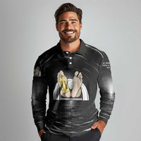 Funny Workplace Meme Office Humor Manager Long Sleeve Polo Shirt Employee Job Joke Worked to Death