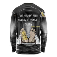 Funny Workplace Meme Office Humor Manager Long Sleeve Shirt Employee Job Joke Worked to Death
