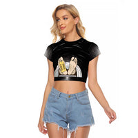 Funny Workplace Meme Office Humor Manager Raglan Cropped T Shirt Employee Job Joke Worked to Death