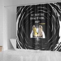 Funny Workplace Meme Office Humor Manager Shower Curtain Employee Job Joke Worked to Death