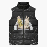 Funny Workplace Meme Office Humor Manager Sleeveless Puffer Jacket Employee Job Joke Worked to Death