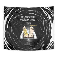 Funny Workplace Meme Office Humor Manager Tapestry Employee Job Joke Worked to Death
