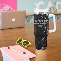 Funny Workplace Meme Office Humor Manager Tumbler With Handle Employee Job Joke Worked to Death