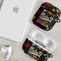 My First Cruise 2026 AirPods Case Vacation Groovy Family Cruise Ship