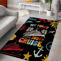 My First Cruise 2026 Area Rug Vacation Groovy Family Cruise Ship