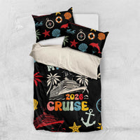 My First Cruise 2026 Bedding Set Vacation Groovy Family Cruise Ship
