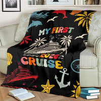My First Cruise 2026 Blanket Vacation Groovy Family Cruise Ship