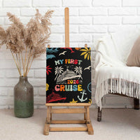 My First Cruise 2026 Canvas Wall Art Vacation Groovy Family Cruise Ship