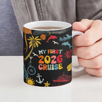 My First Cruise 2026 Ceramic Mug Vacation Groovy Family Cruise Ship