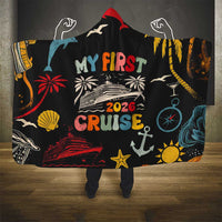 My First Cruise 2026 Hooded Blanket Vacation Groovy Family Cruise Ship