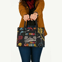 My First Cruise 2026 Leather Bag Vacation Groovy Family Cruise Ship