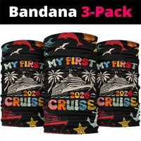 My First Cruise 2026 Neck Gaiter Vacation Groovy Family Cruise Ship