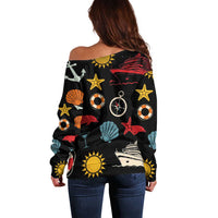 My First Cruise 2026 Off Shoulder Sweater Vacation Groovy Family Cruise Ship