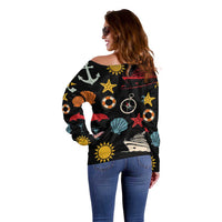 My First Cruise 2026 Off Shoulder Sweater Vacation Groovy Family Cruise Ship