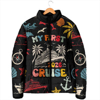 My First Cruise 2026 Padded Jacket Vacation Groovy Family Cruise Ship