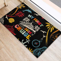 My First Cruise 2026 Rubber Doormat Vacation Groovy Family Cruise Ship
