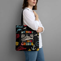 My First Cruise 2026 Tote Bag Vacation Groovy Family Cruise Ship