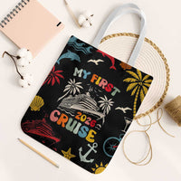 My First Cruise 2026 Tote Bag Vacation Groovy Family Cruise Ship