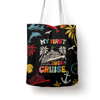 My First Cruise 2026 Tote Bag Vacation Groovy Family Cruise Ship
