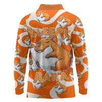 Capybara Sleep Long Sleeve Polo Shirt Sleepybara Nightdress