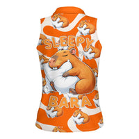 Capybara Sleep Women Sleeveless Polo Shirt Sleepybara Nightdress
