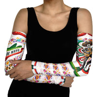 Cinco De Mayo Sugar Skull Mariachi Arm Sleeves Mexican Fiesta Floral Skeleton Guitar Folk Art