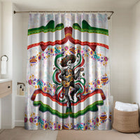 Cinco De Mayo Sugar Skull Mariachi Bathroom Set Mexican Fiesta Floral Skeleton Guitar Folk Art
