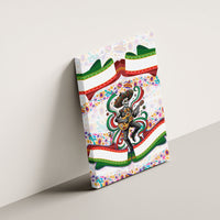 Cinco De Mayo Sugar Skull Mariachi Canvas Wall Art Mexican Fiesta Floral Skeleton Guitar Folk Art