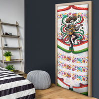 Cinco De Mayo Sugar Skull Mariachi Door Cover Mexican Fiesta Floral Skeleton Guitar Folk Art