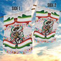 Cinco De Mayo Sugar Skull Mariachi Garden Flag Mexican Fiesta Floral Skeleton Guitar Folk Art