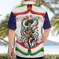 Cinco De Mayo Sugar Skull Mariachi Hawaiian Shirt Mexican Fiesta Floral Skeleton Guitar Folk Art
