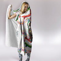 Cinco De Mayo Sugar Skull Mariachi Hooded Blanket Mexican Fiesta Floral Skeleton Guitar Folk Art