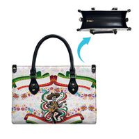 Cinco De Mayo Sugar Skull Mariachi Leather Bag Mexican Fiesta Floral Skeleton Guitar Folk Art