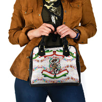 Cinco De Mayo Sugar Skull Mariachi Shoulder Handbag Mexican Fiesta Floral Skeleton Guitar Folk Art