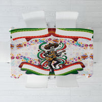 Cinco De Mayo Sugar Skull Mariachi Tablecloth Mexican Fiesta Floral Skeleton Guitar Folk Art