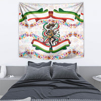 Cinco De Mayo Sugar Skull Mariachi Tapestry Mexican Fiesta Floral Skeleton Guitar Folk Art