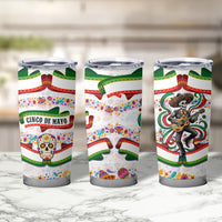 Cinco De Mayo Sugar Skull Mariachi Tumbler Cup Mexican Fiesta Floral Skeleton Guitar Folk Art