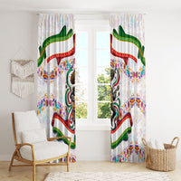 Cinco De Mayo Sugar Skull Mariachi Window Curtain Mexican Fiesta Floral Skeleton Guitar Folk Art