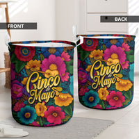 Cinco De Mayo Laundry Basket Mariachi Dancer - Vibrant Mexican Floral Fiesta Guitar Folk Art