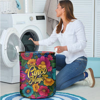 Cinco De Mayo Laundry Basket Mariachi Dancer - Vibrant Mexican Floral Fiesta Guitar Folk Art