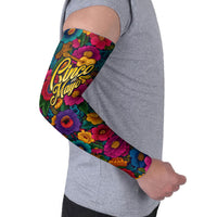 Cinco De Mayo Arm Sleeves Mariachi Dancer - Vibrant Mexican Floral Fiesta Guitar Folk Art