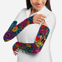 Cinco De Mayo Arm Sleeves Mariachi Dancer - Vibrant Mexican Floral Fiesta Guitar Folk Art