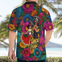 Cinco De Mayo Hawaiian Shirt Mariachi Dancer - Vibrant Mexican Floral Fiesta Guitar Folk Art