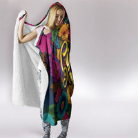 Cinco De Mayo Hooded Blanket Mariachi Dancer - Vibrant Mexican Floral Fiesta Guitar Folk Art