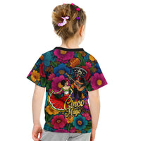 Cinco De Mayo Kid T Shirt Mariachi Dancer - Vibrant Mexican Floral Fiesta Guitar Folk Art