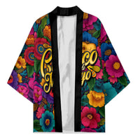 Cinco De Mayo Kimono Mariachi Dancer - Vibrant Mexican Floral Fiesta Guitar Folk Art